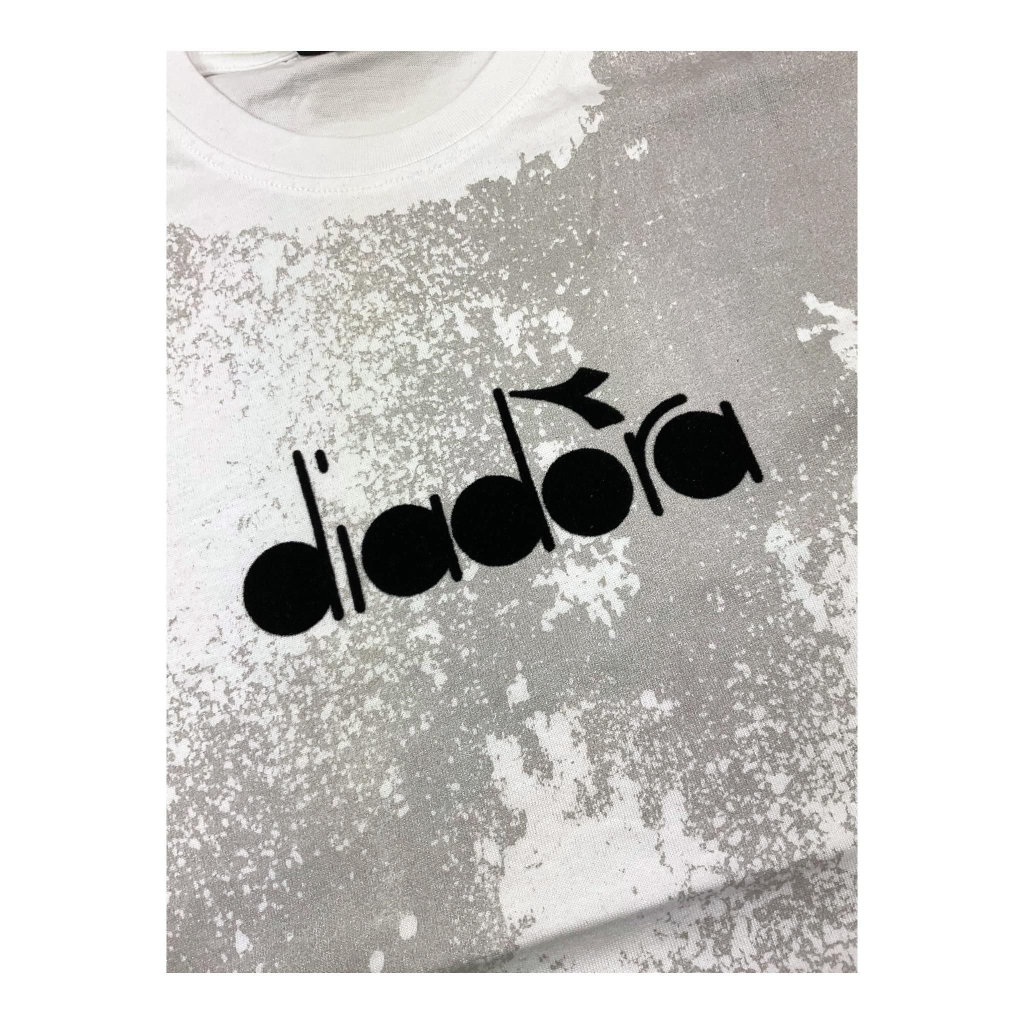 DIADORA t-shirt girocollo tinta unita con stampa in contrasto Bianco per Bambino F4DIJGTH045 BIANCO DIADORA 