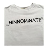 Hinnominate T-Shirt Crop Girocollo Tinta Unita con Stampa per Bambina 3646MY00017 BIANCO HINNOMINATE 