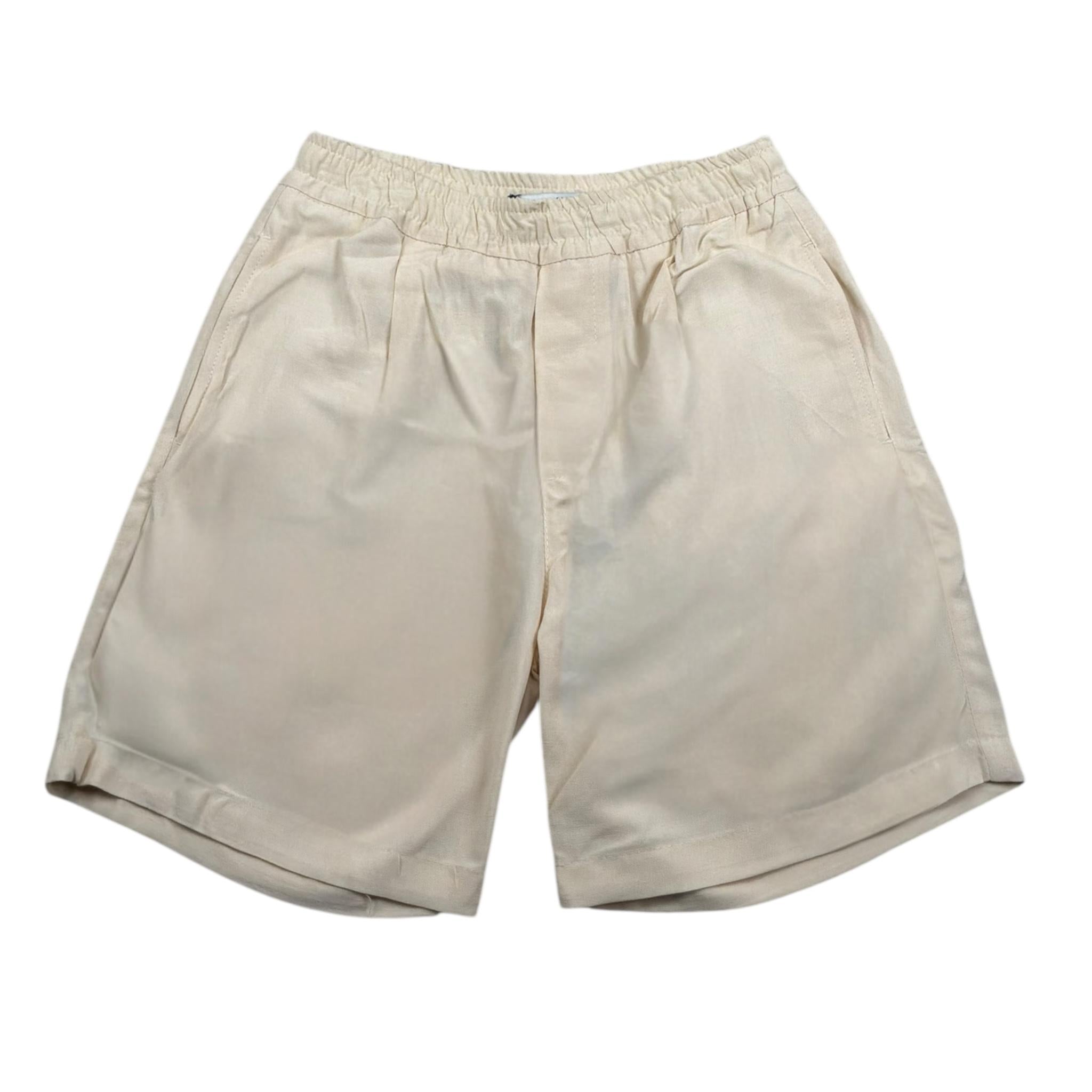 Paolo Pecora Bermuda Tinta Unita con Elastico In Vita per Bambino PP4009 PANNA PAOLO PECORA 