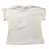 Barcellino T-Shirt Halbarm Einfarbig Mit Taschen Weiß Für Neugeborene