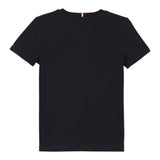 TOMMY HILFIGER t-shirt girocollo tinta unita con stampa in contrasto Blu per Bambino KB0KB09285 BLU TOMMY HILFIGER 