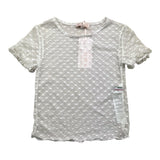 Please – Schlichtes, weißes, transparentes T-Shirt für Mädchen