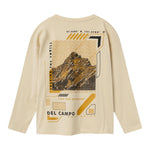 NAME.IT shirt girocollo tinta unia con stampa in contrasto Beige per Bambino 13234047 BEIGE NAME.IT 