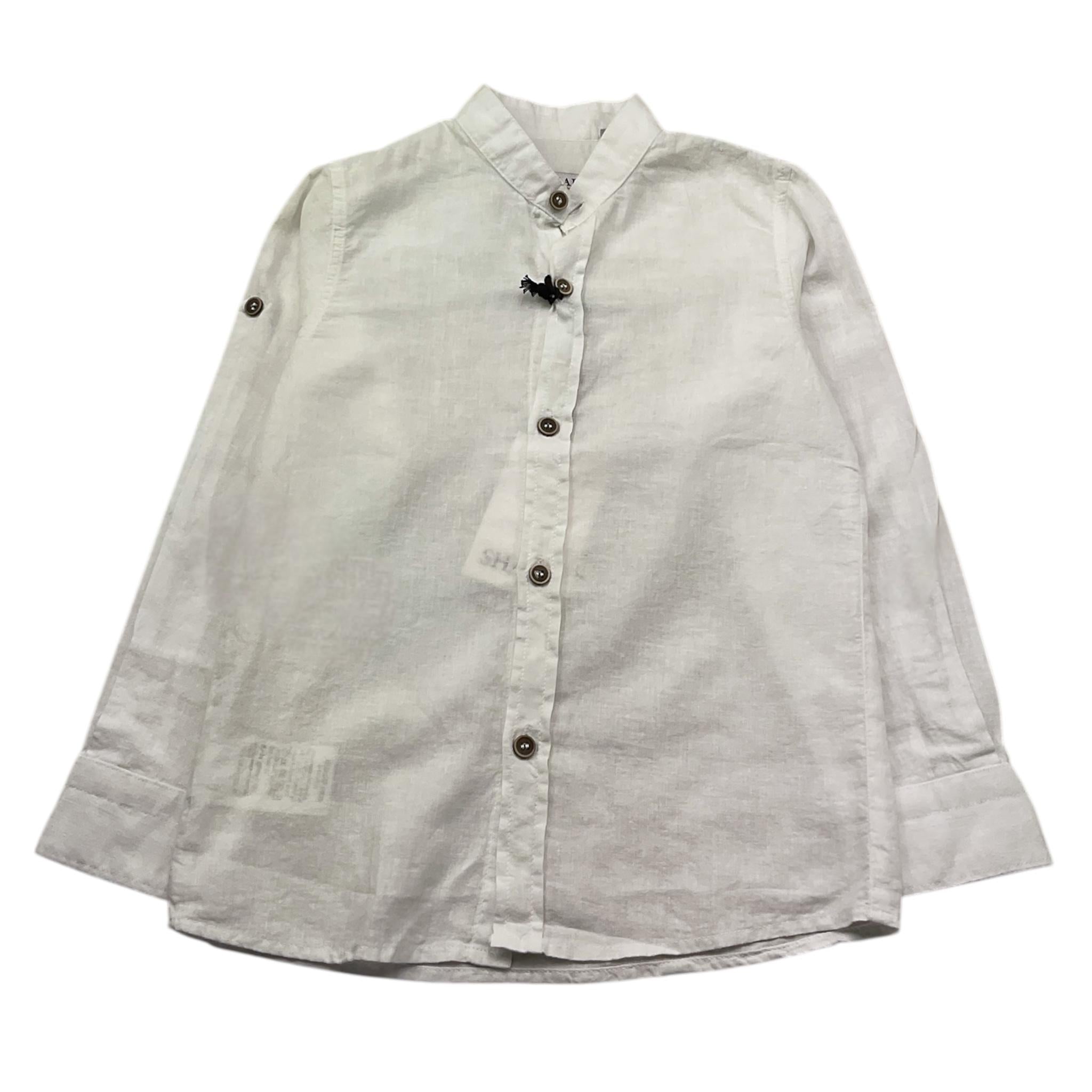 Shako' Camicia Manica Lunga Tinta Unita Collo Coreano per Bambino CSK0355J BIANCO SHAKO' 