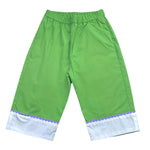 Ilfarobimbi Pantalone Tinta Unita con Elastico In Vita per Bambina IFB50484 VERDE ILFAROBIMBI 