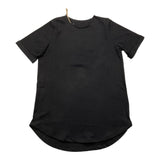 @Madilly Schwarzes einfarbiges T-Shirt mit Rundhalsausschnitt für Kinder