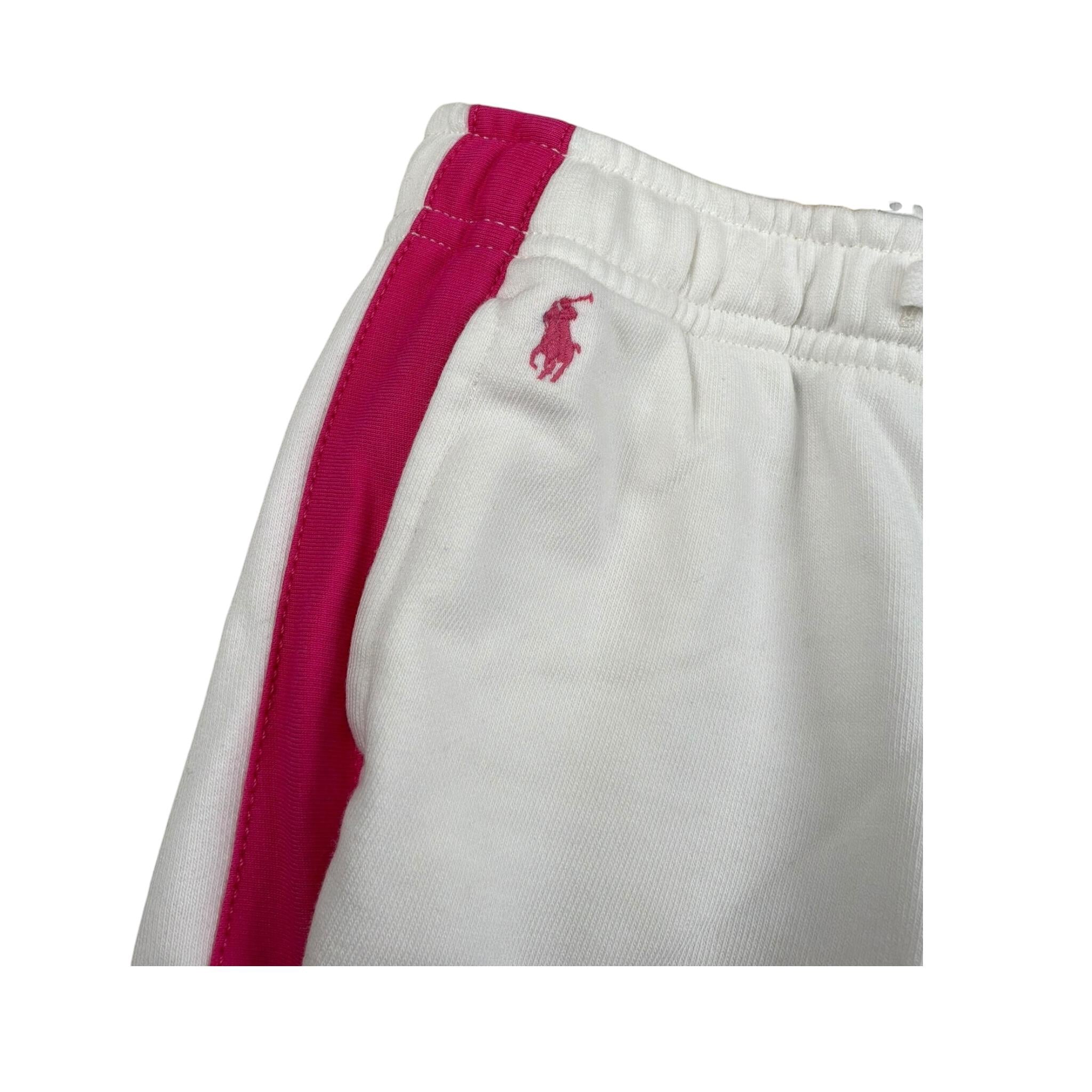 Ralph Lauren Pantalone Tuta Tinta Unita con Profili In Contrasto per Bambina 312957361001J BIANCO RALPH LAUREN 