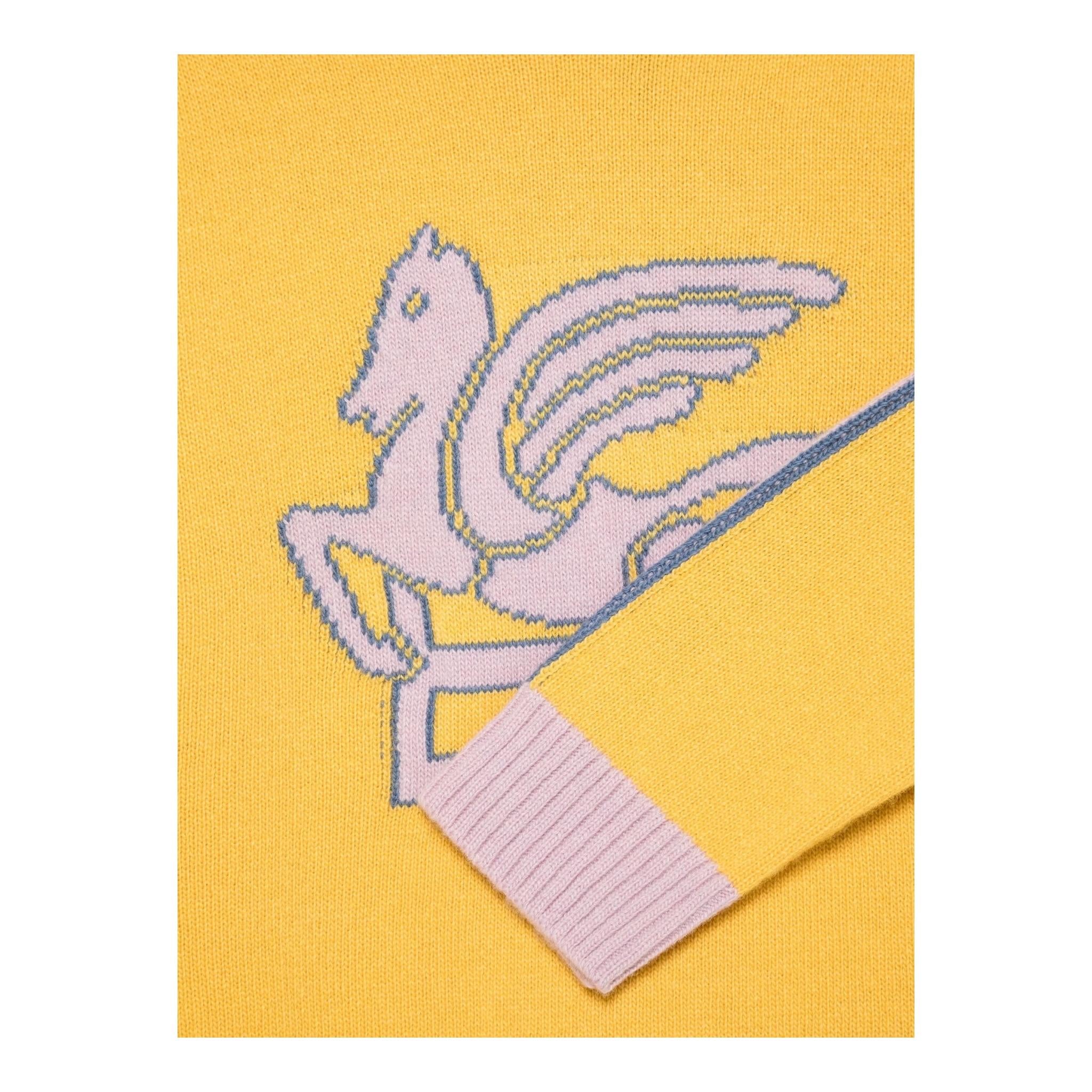 ETRO maglia tinta unita con stampa Giallo per Bambina GV9A10X GIALLO ETRO 