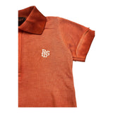 Please Poloshirt Halbarm Einfarbig Orange für Baby