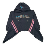 JOHN RICHMOND felpa chiusa con cappuccio tinta unita asimmetrica Nero per Bambina RGA25222FE NERO JOHN RICHMOND 