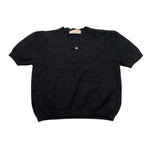 Elisabetta Franchi T-Shirt Girocollo In Filo con Trafori per Bambina EFMA159 NERO ELISABETTA FRANCHI 