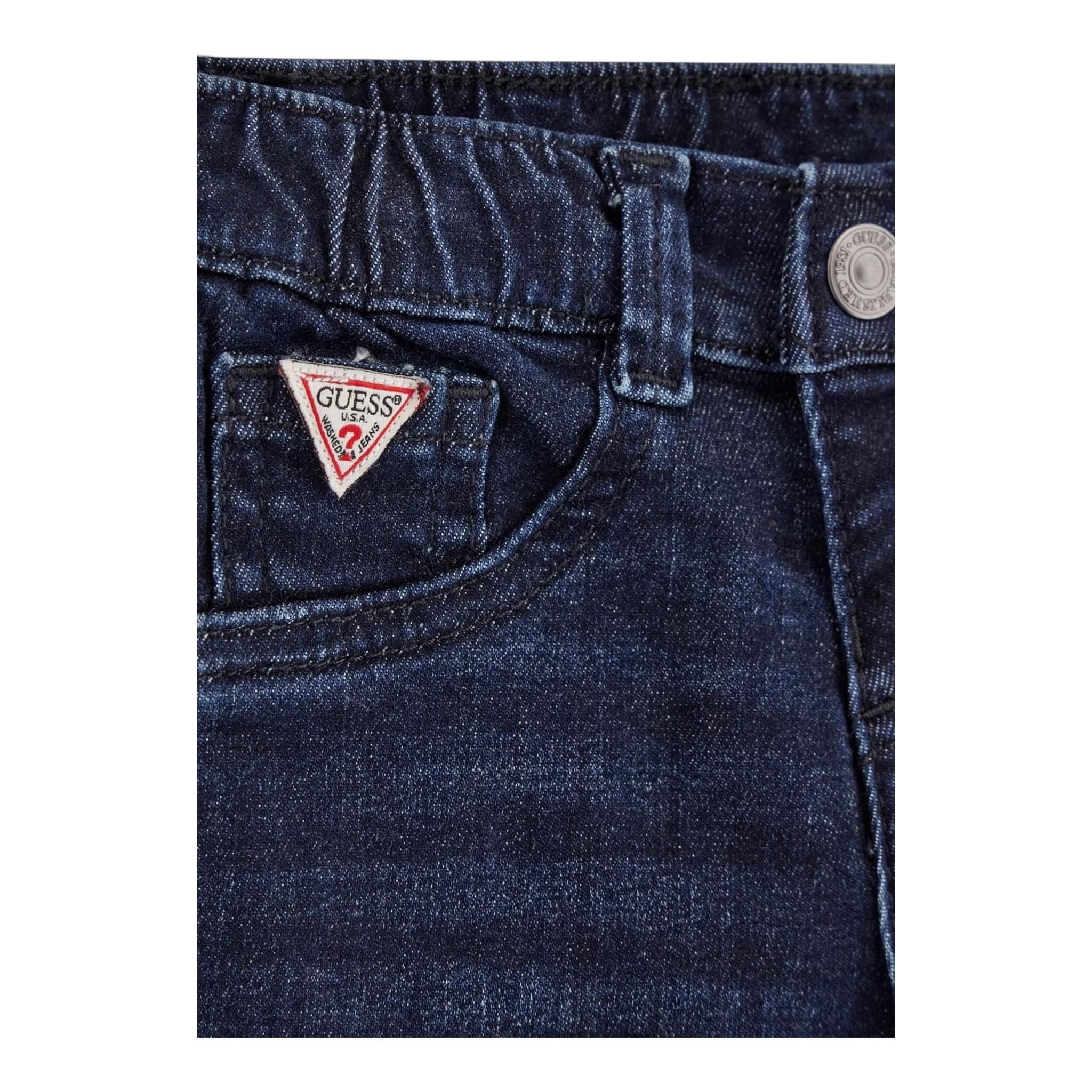 GUESS jeans tinta unita con elastico in vita Blu per Bambino N4BA06D4CA0 BLU GUESS 