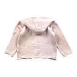 Bamboom+Babies Einfarbiger Pullover mit Knopfleiste und Kapuze, Rosa, für Babys