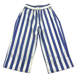 Little Ludo Unihose Streifenmuster mit Gummibund Weiß/Blau für Mädchen