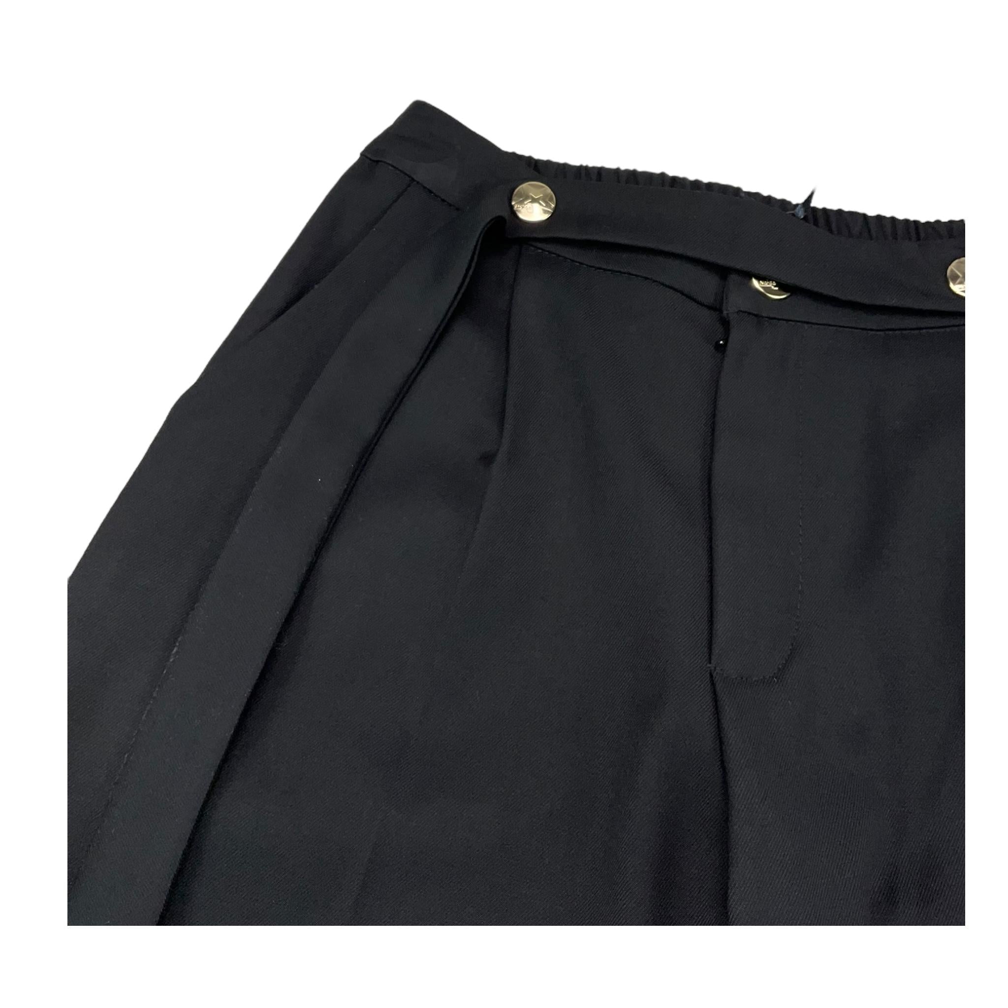 NAIDA pantalone tinta unita con elastico in vita Nero per Bambina NAPA282 NERO NAIDA 
