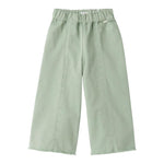 IL GUFO pantalone modello a palazzo tinta unita con elastico in vita Verde per Bambina A24PL38\C6036 VERDE IL GUFO 