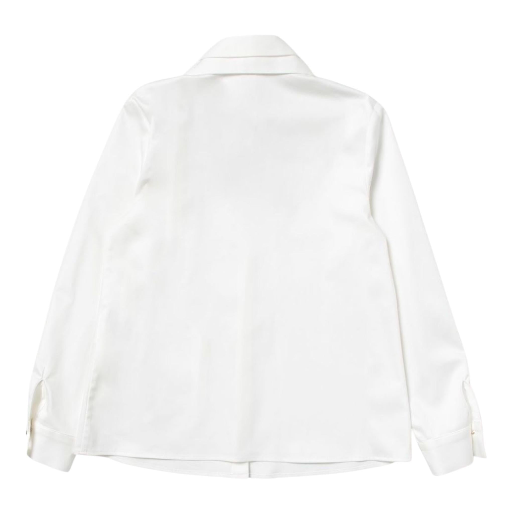 ELISABETTA FRANCHI camicia manica lunga tinta unita cn applicazione Bianco per Bambina EFCA164 BIANCO ELISABETTA FRANCHI 