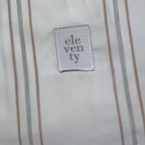 Eleventy – Weiß gestreiftes, einfarbiges Langarmhemd für Jungen