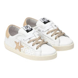 2Star Sneakers Einfarbig mit Schnürsenkeln Weiß Für Kinder
