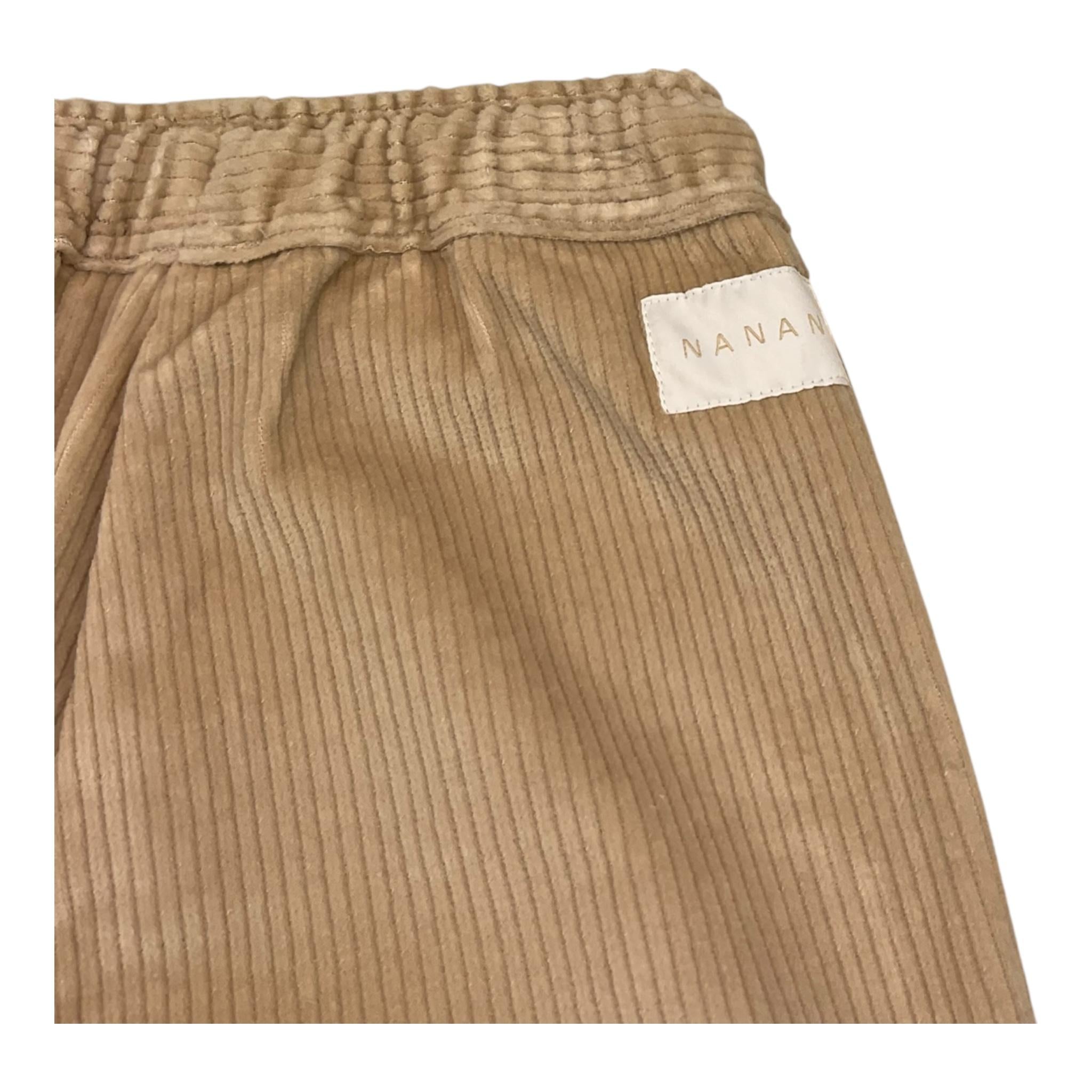 NANAN pantalone tinta uita in velluto Beige per Bambino I24241 BEIGE NANAN 