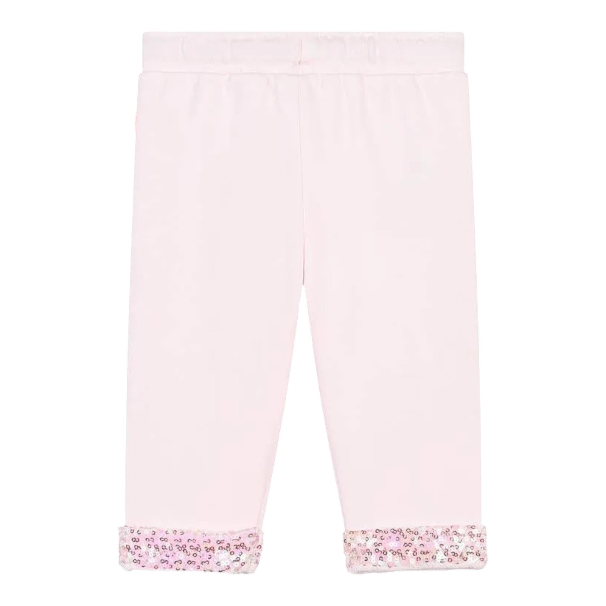 BillIEBLUSH pantalone tuta tinta unita con paillettes Rosa per Neonata U20533 ROSA BillIEBLUSH 