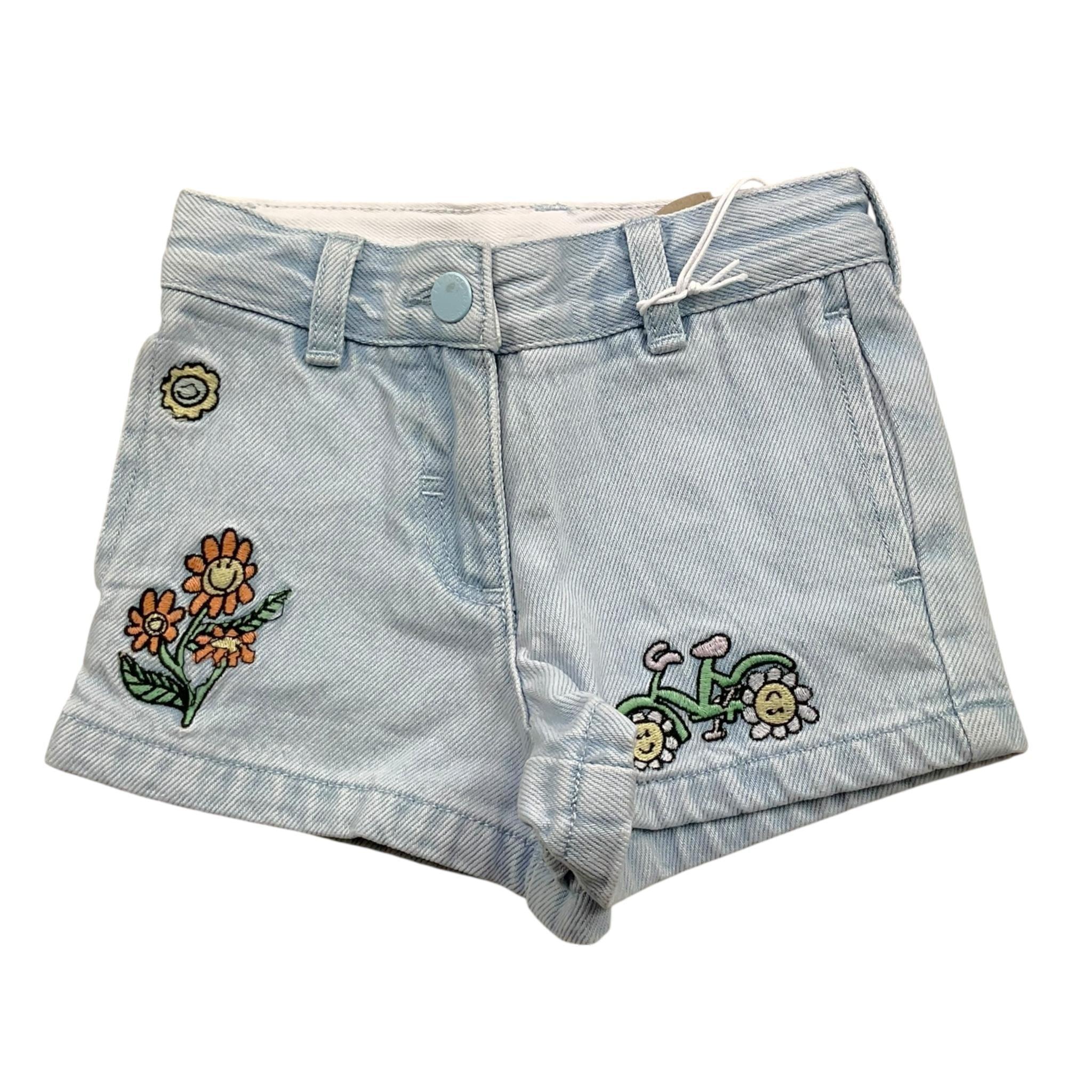 Stella Mccartney Short In Denim Tinta Unita con Girovita Regolabile per Neonata TW6A09N AZZURRO STELLA McCARTNEY 