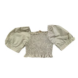 Nanan Top Halbarm Einfarbig Beige Für Baby Mädchen