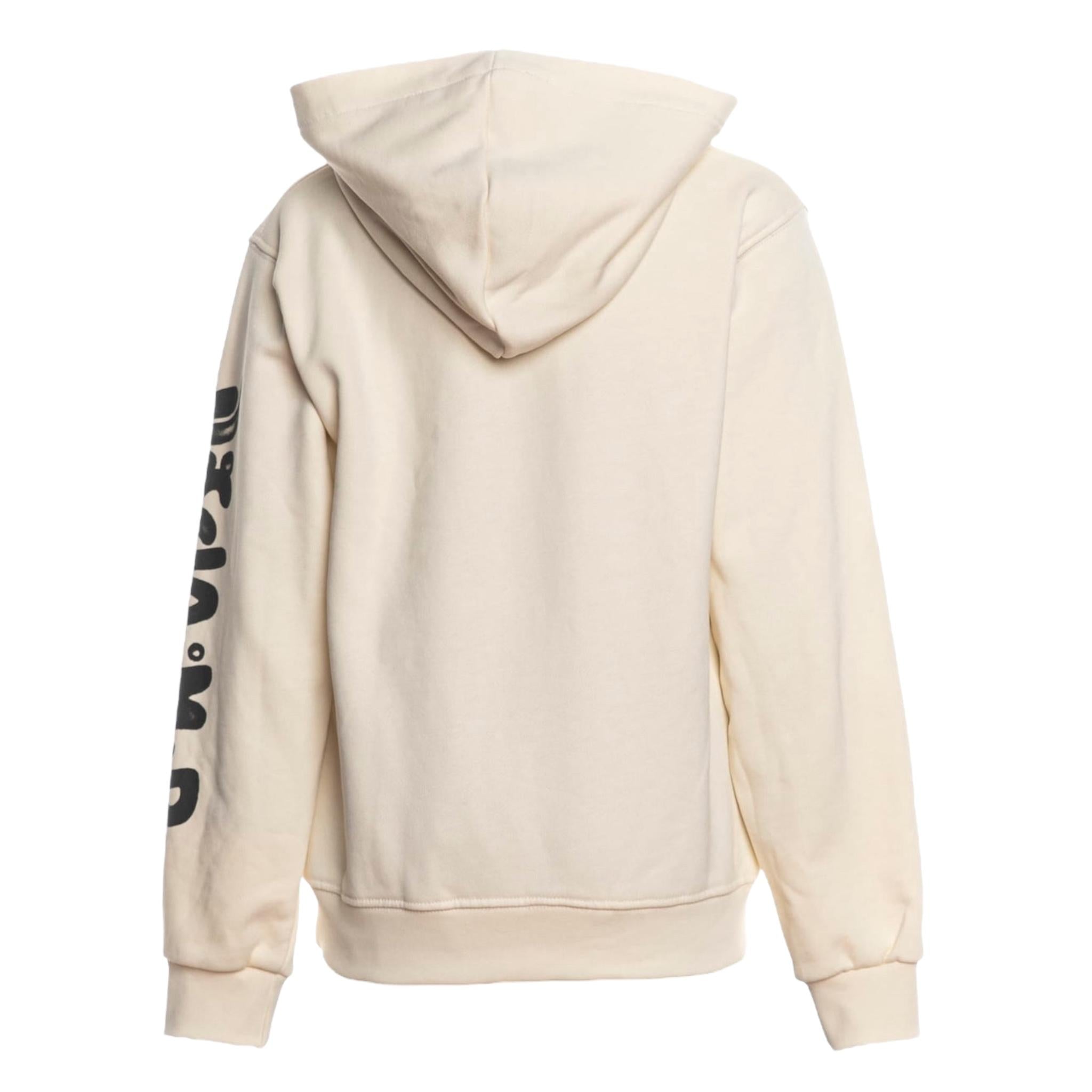 DISCLAIMER felpa chiusa con cappuccio tinta unita con logo Panna per Bambino 24IDK58260 PANNA DISCLAIMER 