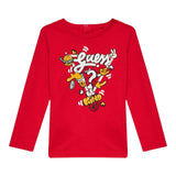 GUESS shirt girocollo tinta unita con stampa Rosso per Neonato I4YI02K8HM4X ROSSO GUESS 