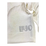 LIU JO maglia girocollo tinta unita con stampa brillantinata Panna per Bambina GF4050 PANNA LIU JO 