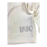 LIU JO maglia girocollo tinta unita con stampa brillantinata Panna per Bambina GF4050 PANNA LIU JO 