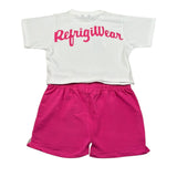 Refrigiwear Completo 2 Pezzi Bicolore T-Shirt-Bermuda per Bambina RG1470W255 BIANCO/ROSA REFRIGIWEAR 
