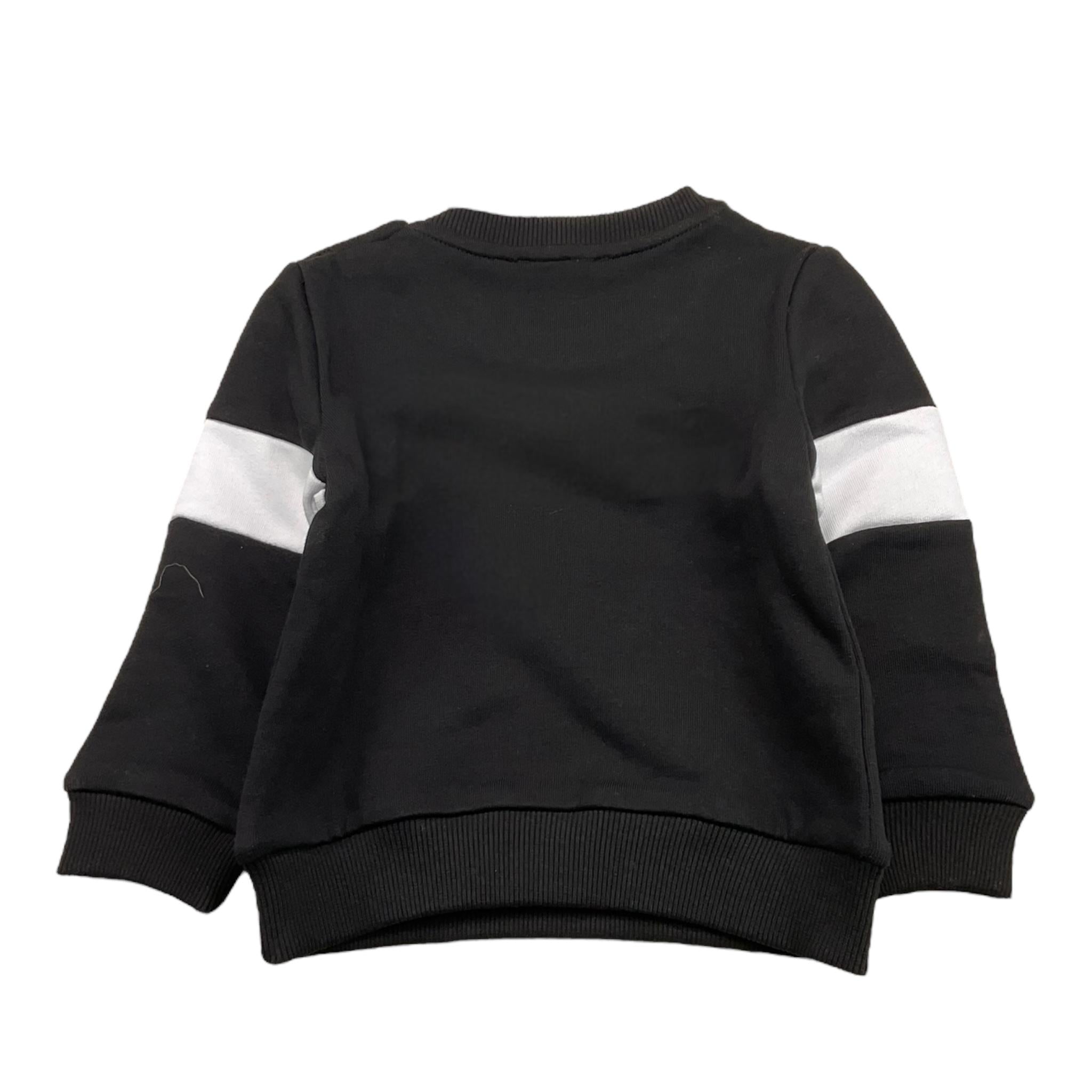 DANIELE ALESSANDRINI felpa tinta unita con stampa Nero per Neonato 1291T000833 NERO DANIELE ALESSANDRINI 