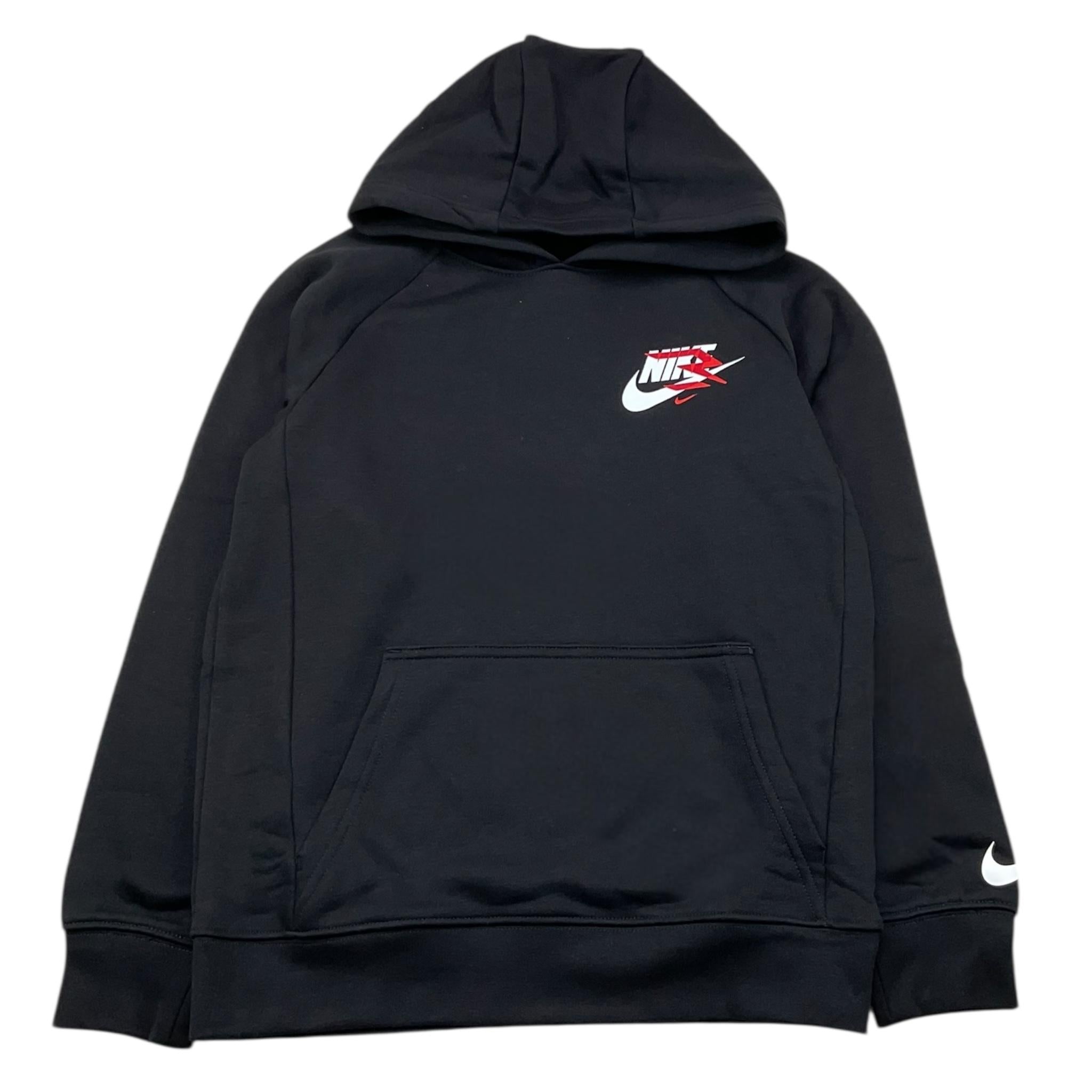 NIKE felpa tinta unita con cappuccio e stampa Nero per Bambino 9Q0868X NERO NIKE 