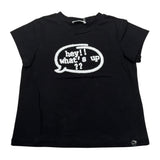 Alice Pi T-Shirt Girocollo tinta unita con Logo Nero per Bambina S232612 NERO ALICE PI 
