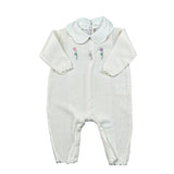 Le Coconne Tutina Tinta Unita con Ricami per Neonata LCN1940 PANNA LE COCONNE 