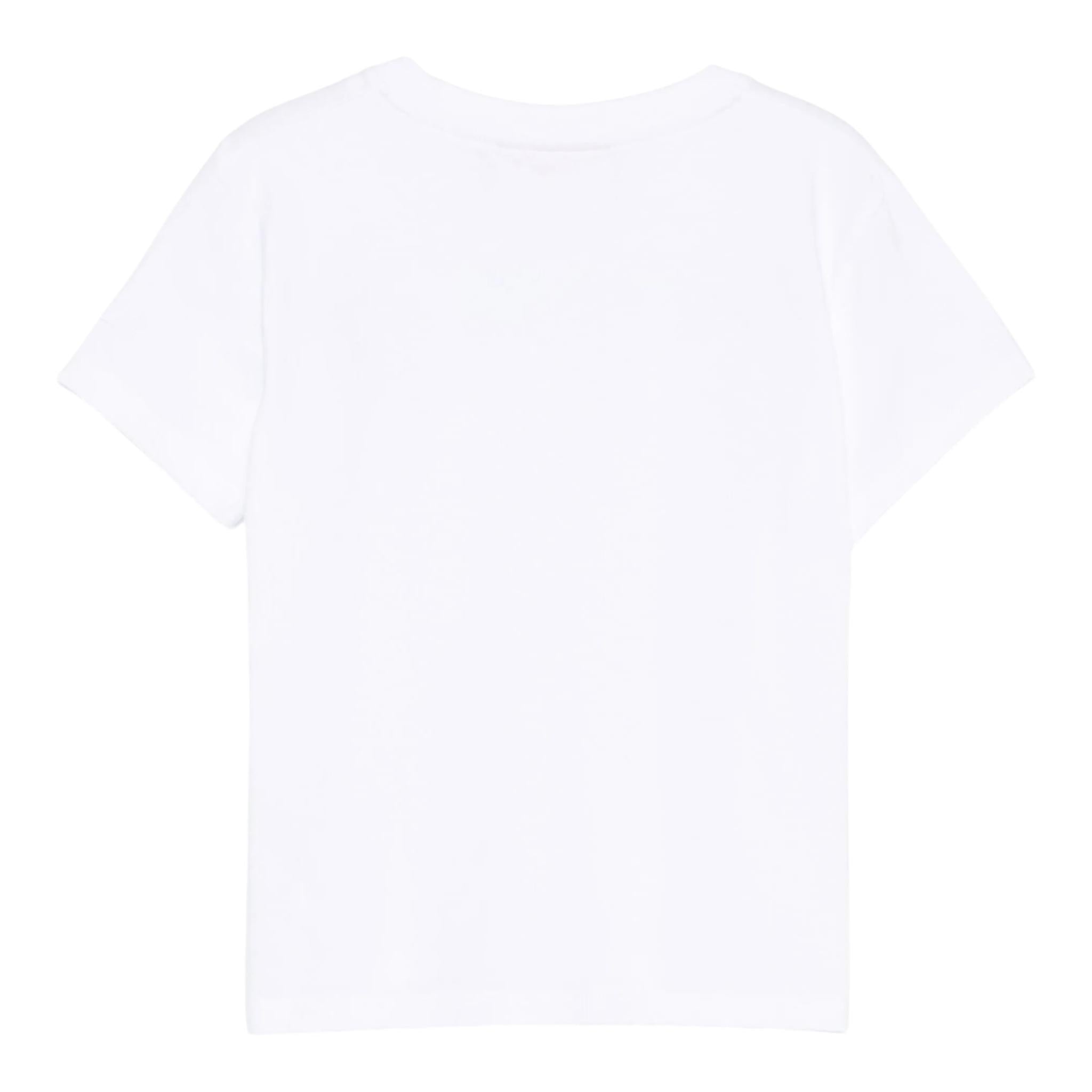 Saint Barth T-Shirt Girocollo Tinta Unita con Stampa per Bambina ELLY001XXJ BIANCO SAINT BARTH 