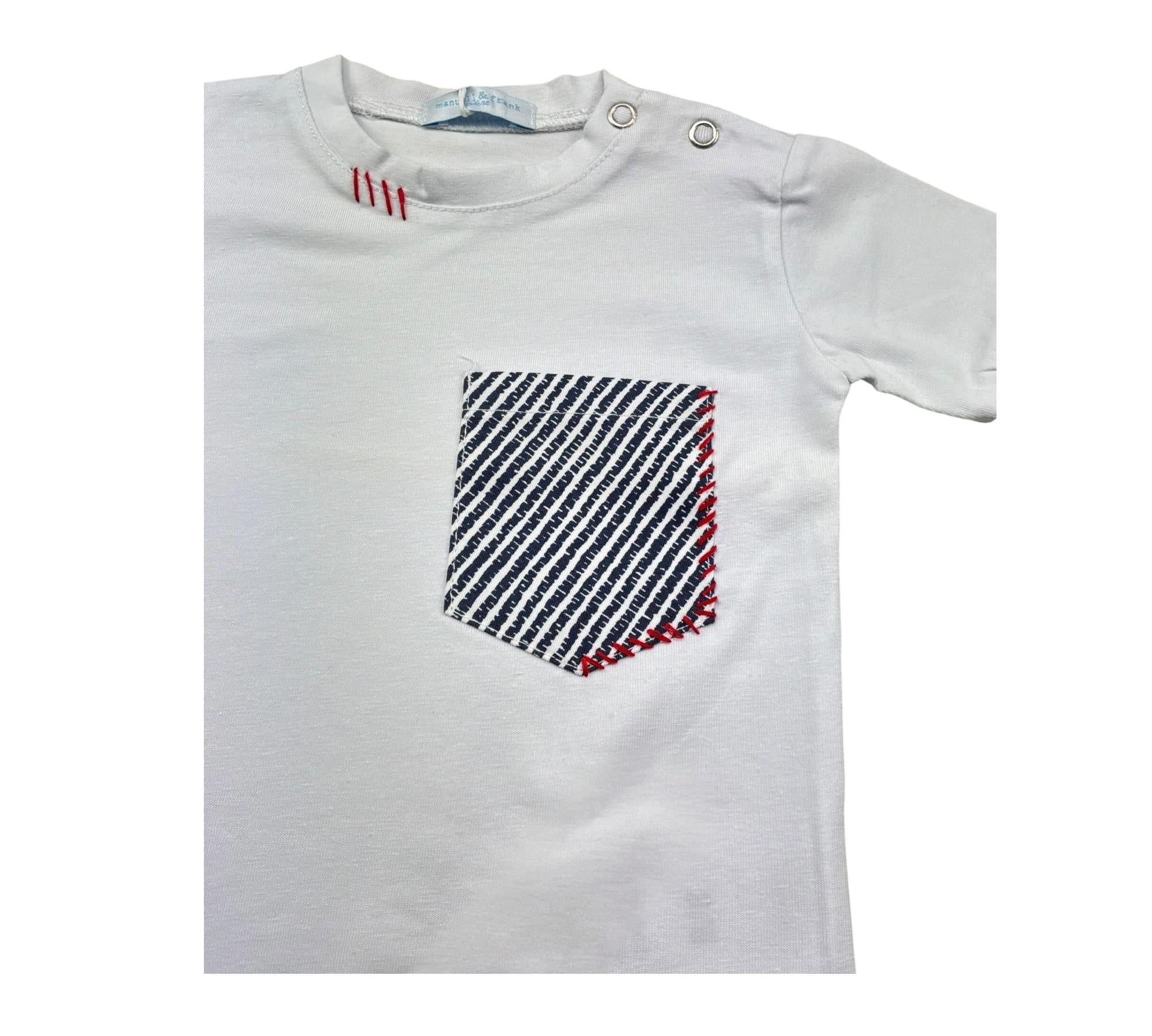 Manuel & Frank Body Mezza Manica Tinta Unita per Neonato MF7143I BIANCO MANUEL & FRANK 