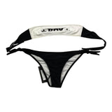 Boy London Zweifarbiges Bikini-Set mit schwarzem Bandeau-Slip für Mädchen