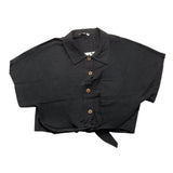 Janice Camicia Mezza Manica Tinta Unita Nero Per Bambina JN533R NERO JANICE 