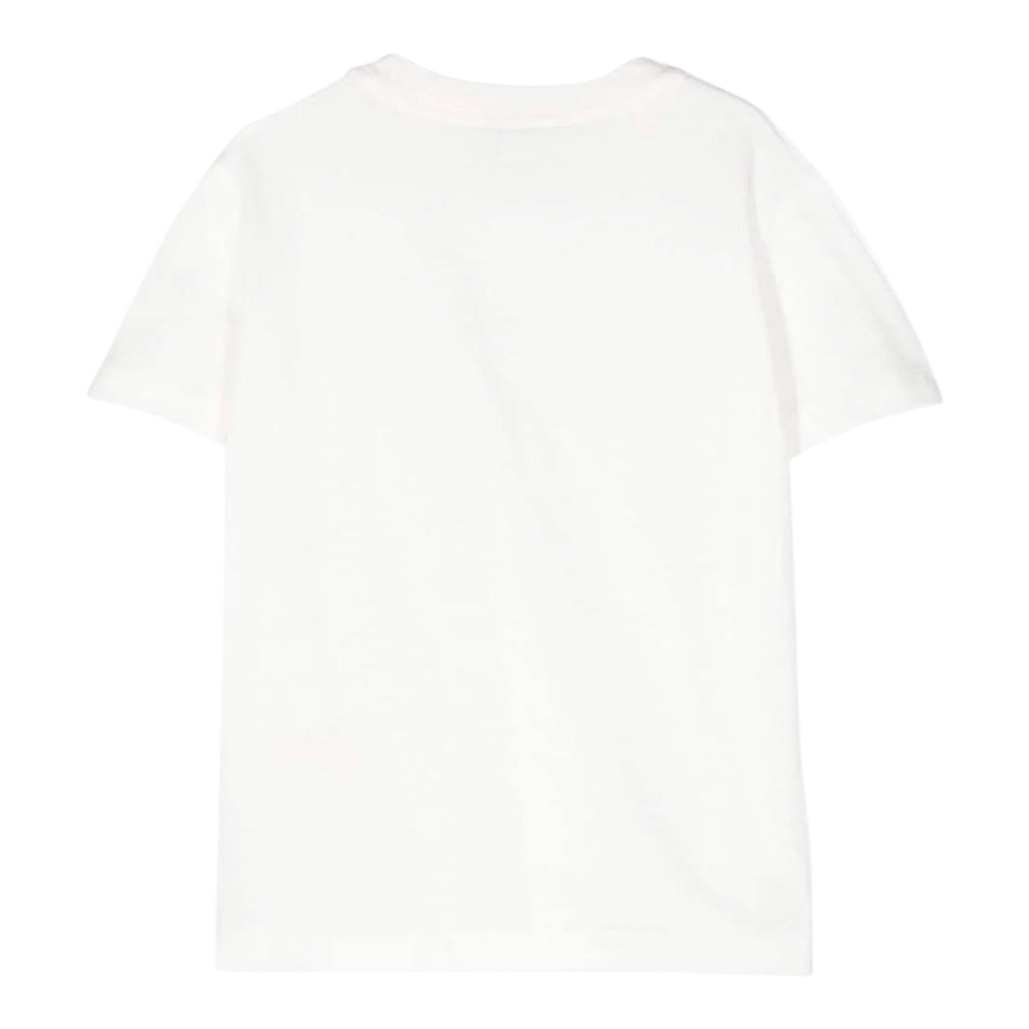 Fendi T-Shirt Girocollo Tinta Unita con Stampa per Bambino JUI157 BIANCO FENDI 