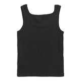 Calvin Klein – Einfarbiges, geripptes Tanktop mit schwarzem Logo für Mädchen