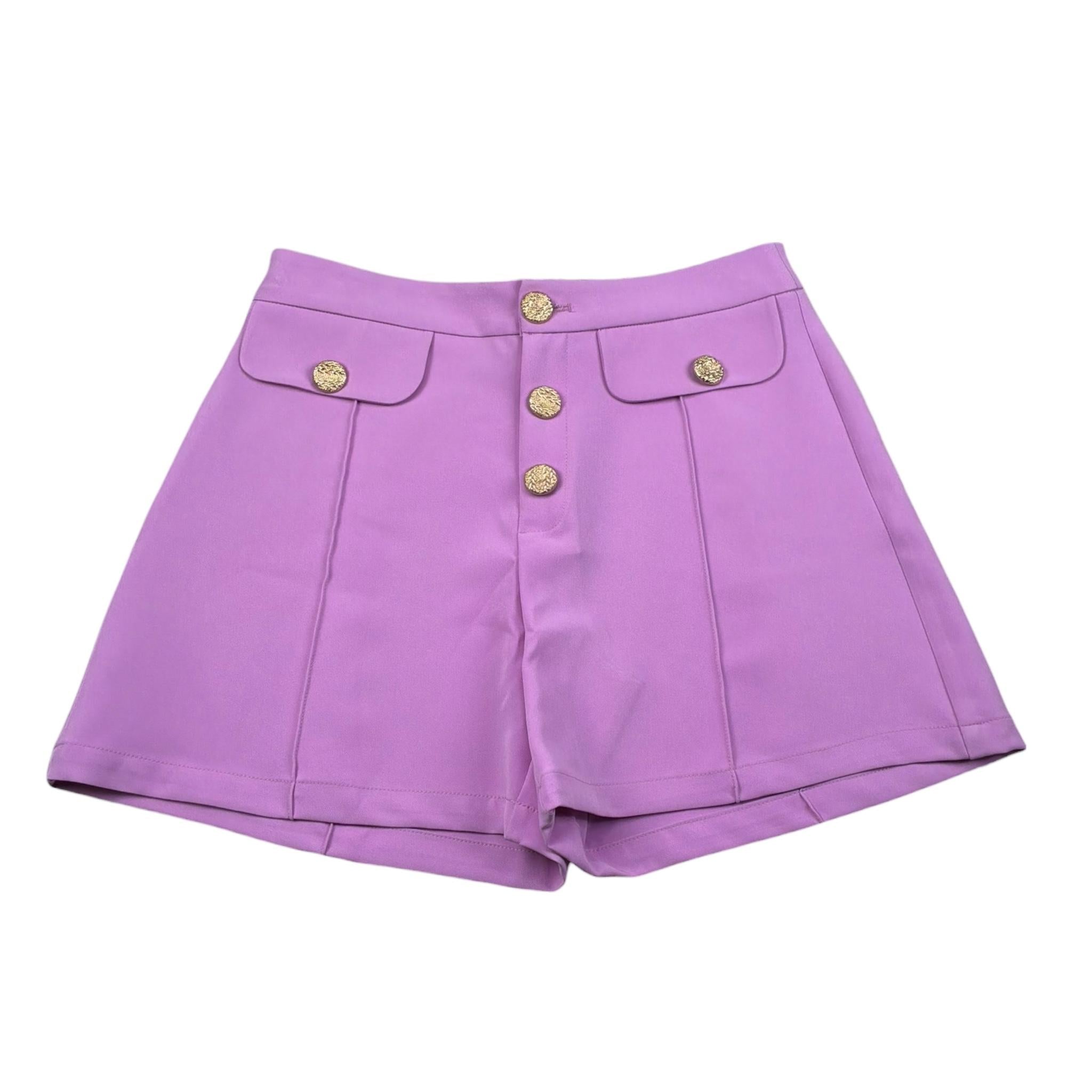 Fun & Fun Short Tinta Unita con Girovita Regolabile per Bambina FNCJSO16381 GLICINE FUN & FUN 