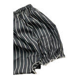 Dou Dou Einfarbig gestreifte Culotte Grau für Baby Mädchen