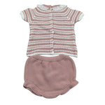 Juliana Completo 2 Pezzi T-Shirt Maglia-Culotte per Neonata 25061 ROSA JULIANA 