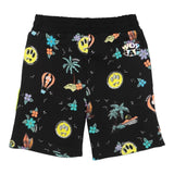 Barrow Kinder Einfarbige Trainingsanzug-Bermudashorts mit elastischer Taille Schwarz für Jungen