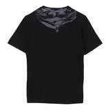 CP Company Einfarbiges Rundhals-T-Shirt mit schwarzem Logo-Print für Kinder