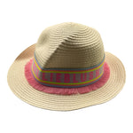 Billieblush Cappello Paglia Tinta Unita con Applicazioni per Bambina U20758 BEIGE BillIEBLUSH 