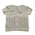 Wedoble T-Shirt Tinta Unita con Colletto Traforato per Neonata V2506302B BEIGE WEDOBLE 