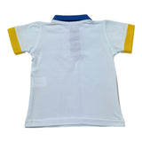 Manuel & Frank Polo Mezza Manica Tinta Unita con Colletto In Contrasto per Neonato MF7338BN BIANCO MANUEL & FRANK 